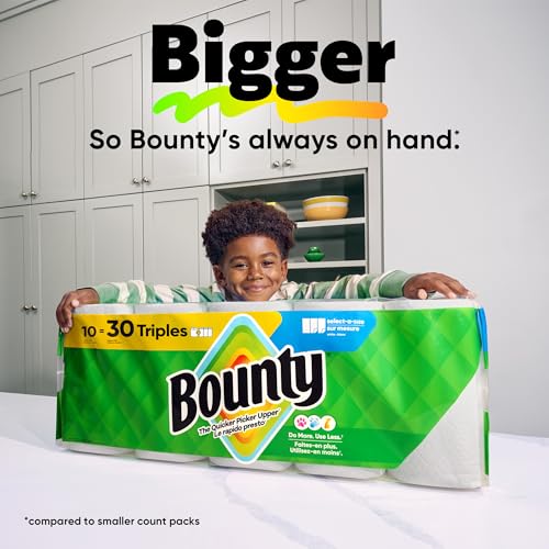 Bounty Select-A-Size Paper Towels, Prints, 2 Triple Rolls = 6 Regular Rolls