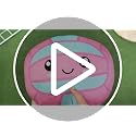 Volleyball Plush Pillow with Anime Character - Teal Pink Volleyball Gift for Girls