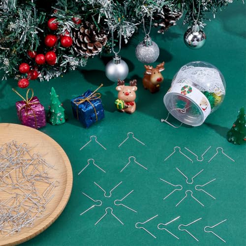 Christmas Ornament Hooks Set - Silver, 200 Pieces for Glass & Porcelain Decorations