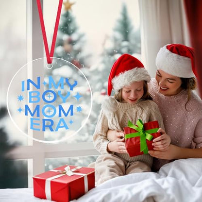 Boy Mom Ornament Gift for Mothers Pregnancy Christmas Decoration - For Boy Mom