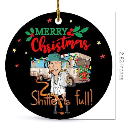 Griswold Family Christmas Ornament - Shitters Full Ceramic Ornament, 2.83in