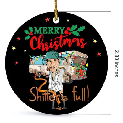 Griswold Family Christmas Ornament - Shitters Full Ceramic Ornament, 2.83in
