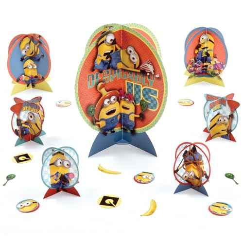 Multicolor Despicable Me Table Centerpiece Kit - 1 Set (4.3" - 12.5") - Ideal for Kids' Birthday Parties & Events