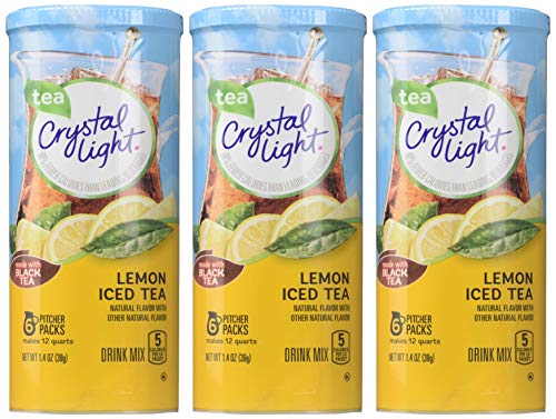 Crystal Light Lemon Iced Tea Drink Mix, 12-Quart Canister (Pack of 3)