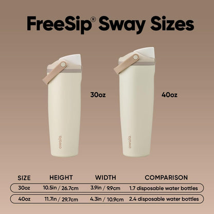 Owala FreeSip Sway - 30-Oz. Stainless Steel Water Bottle - Tan (Lightly Toasted)