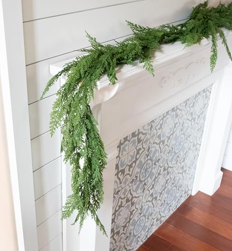 9ft Real Touch Cedar Garland Artificial Christmas Decor - Standard Length