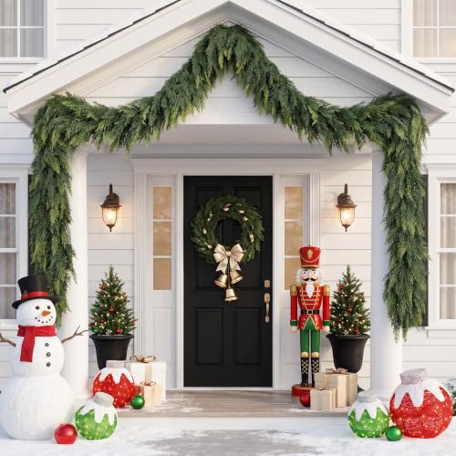 10FT Realistic Cedar Garland - Holiday Christmas Wreath & Decor - Variation of 1