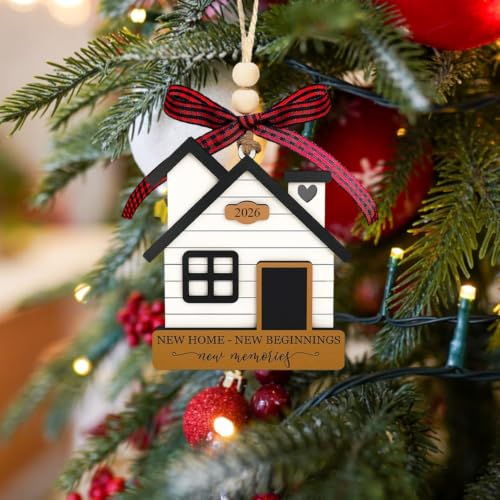New Home Wooden Ornament - Housewarming Gift for Couple 2026
