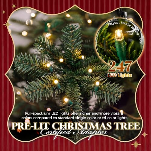 6 Ft Prelit Pencil Christmas Tree with RGBW Lights - App Control, Green