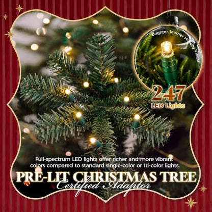 6 Ft Prelit Pencil Christmas Tree with RGBW Lights - App Control, Green