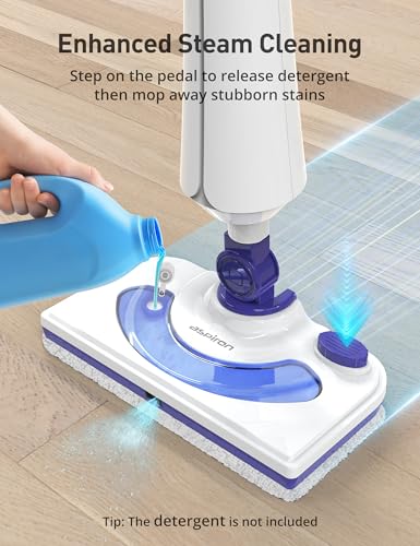 Indigo Professional Steam Mop Cleaner 1300W Floor Steamer with Detergent Chamber