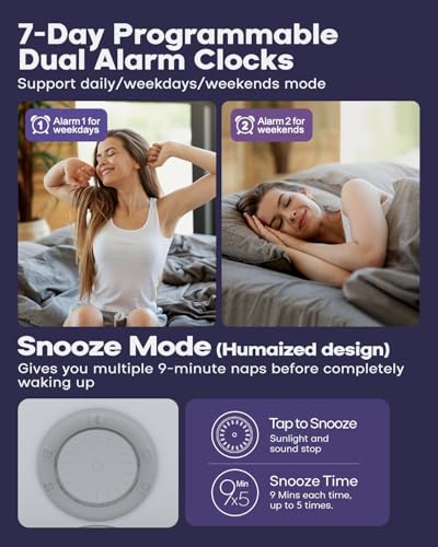 Sunrise Alarm Clock with App Control & Bluetooth Speaker - Smart Wake Up Light