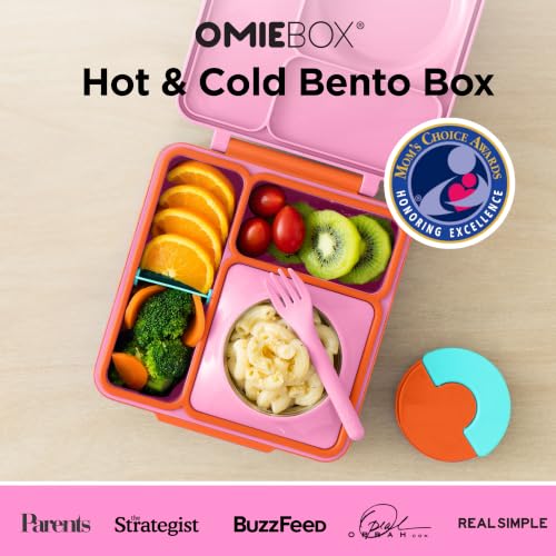 Kids Insulated Leakproof Bento Lunch Box with Food Jar - Pink Berry, 8.5 oz, Pack of 2