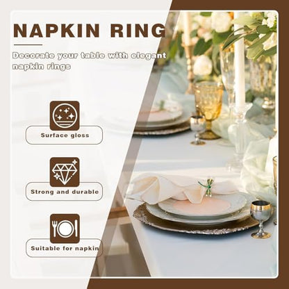 Set of 4 Green Dragonfly Napkin Rings - Elegant Metal Table Decor for Holidays