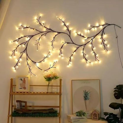 Willow Vine Lights Blossom Tree Branch String Lights USB Operated for Holiday & Indoor Decor - Plain Bare Lamp Variant