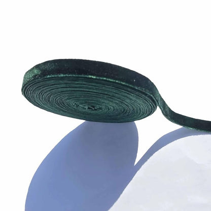 Dark Green Velvet Ribbon 3/8 Inch, 10 Yds - Gift Wrapping & Christmas Decor (Variation: Dark Green + 3/8 Inch)