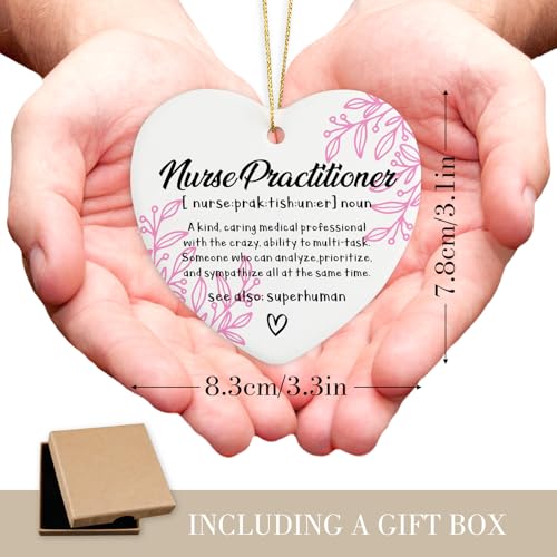 Nurse Practitioner Christmas Ornament - Appreciation Gift for Women Nurses J