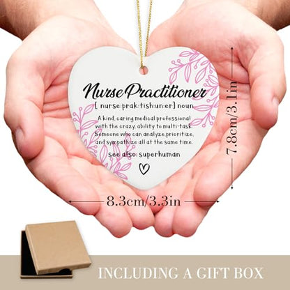 Nurse Practitioner Christmas Ornament - Appreciation Gift for Women Nurses J