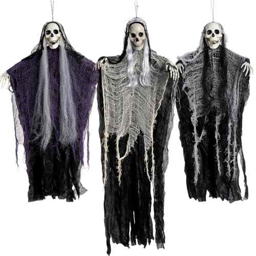 Outdoor Hanging Ghost Decorations for Halloween Haunted House Decor