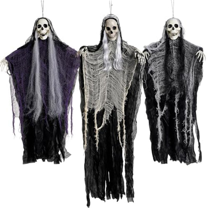 Outdoor Hanging Ghost Decorations for Halloween Haunted House Decor