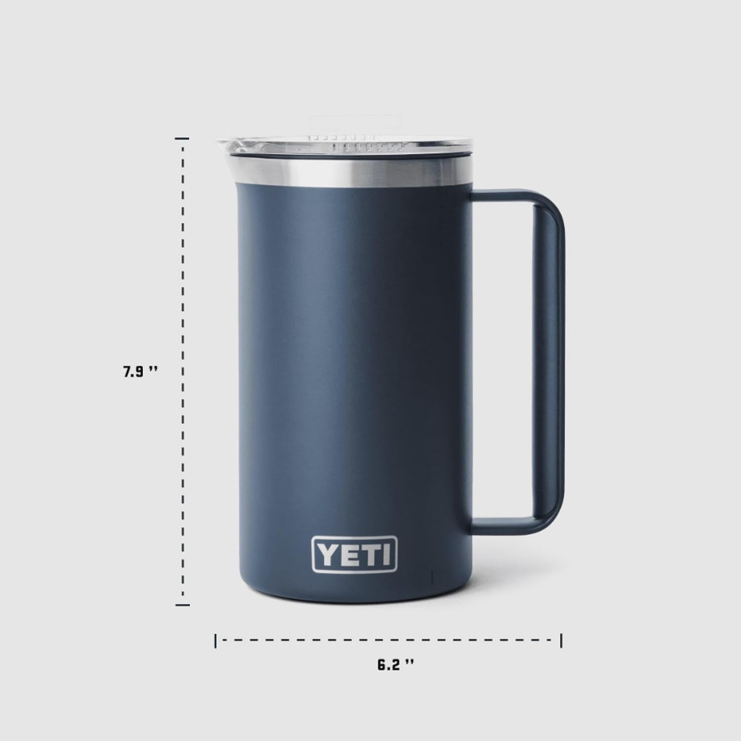 YETI Rambler 34 oz Pitcher, Vacuum Insulated, Stainless Steel with MagSlider Lid, Rescue Red