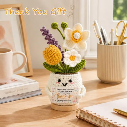 Thank You Gifts for Women - Crochet Orchid Flower - Emotional Support Gift - Variation: Thank You
