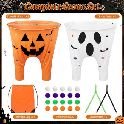 Large Pumpkin vs Ghost Catch Toss Game for Adults Halloween Party - 2 Pcs