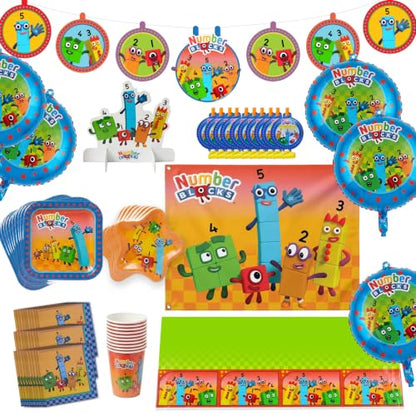 Numberblocks Deluxe Party Supplies Kit for 10 Guests - 79 Pieces