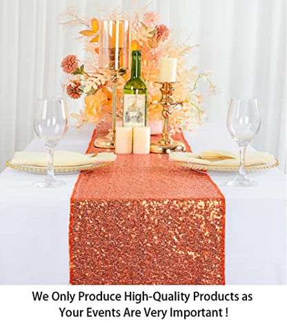 Orange Sequin Table Runner 13x108 Inches for Holiday & Event Decor - Variation of THIS listing