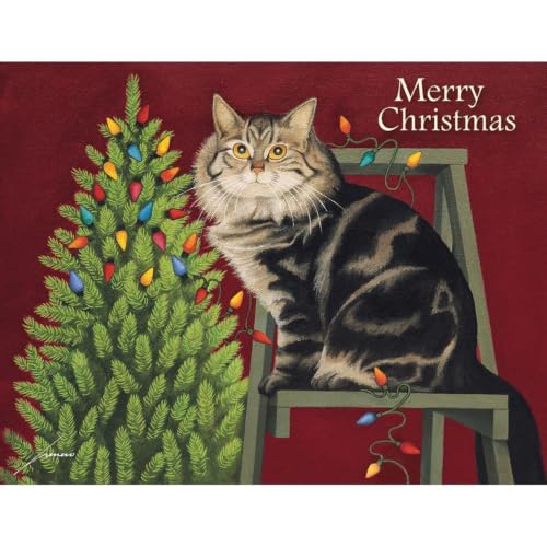 Boxed Christmas Cards Set with Holiday Artwork and Envelopes - 18 Count