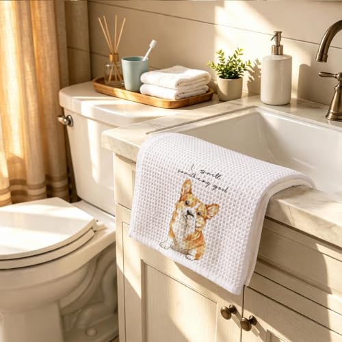 Funny Corgi Dog Towel Set of 2 for Bathroom Decor - Corgi 2
