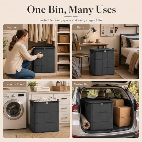 XXL Foldable Storage Bag with Reinforced Handles 220L for Bedding Clothes Moving - Variation 3