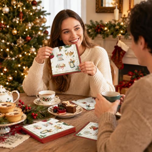 Christmas Paper Luncheon Napkins 50 Pack - 12 Days of Christmas Theme