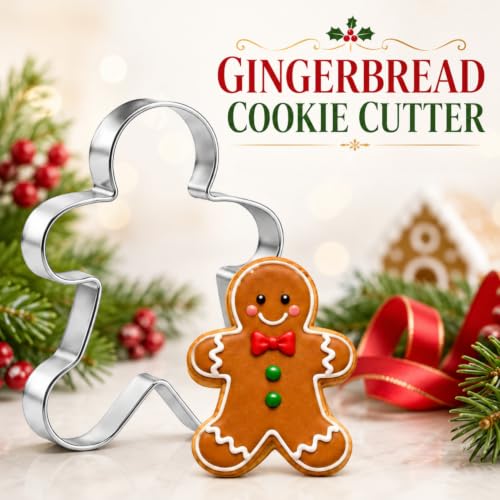 9-Piece Stainless Steel Christmas Cookie Cutter Set for Baking & Decorations
