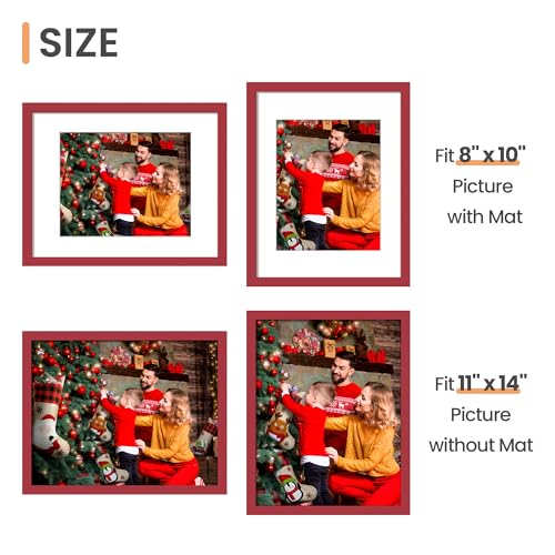 Upsimples 11x14 Red Picture Frame Wall Decor - Pack of 1