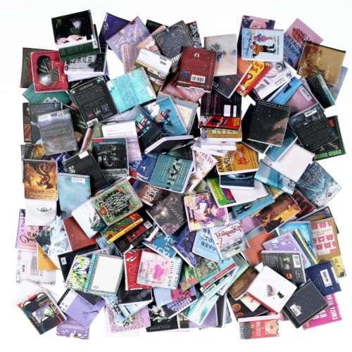 Miniature Dollhouse Books Set - 200 Tiny Decorative Books for Dollhouses and Crafts