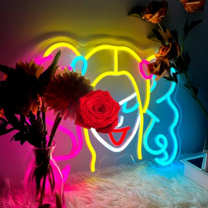 Joker Neon Sign LED Wall Art - USB Powered, Dimmable, 13.3x11 Inches