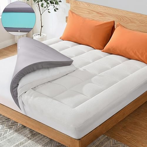 King Size Memory Foam Mattress Topper 3 Inch Ultra Soft Breathable Gel Foam