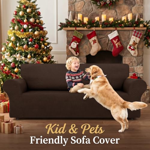 YEMYHOM 2026 Large Coffee Sofa Cover Slipcover for 3 Cushion Couch Pet Friendly