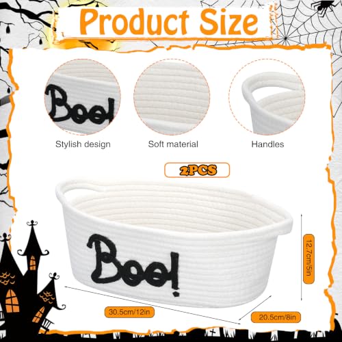 Halloween Ghost Woven Basket Set - Trick-or-Treat Candy & Gift Baskets