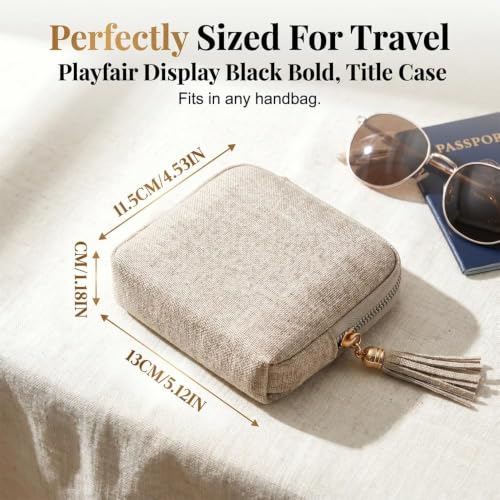 Travel Jewelry Case with Zipper & Tassel - Blush Pink Portable Organizer for Rings & Necklaces