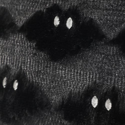 Halloween Pillow Covers 18x18 Inch - Black Bat Embroidery, Pack of 2 - Variation: Black1