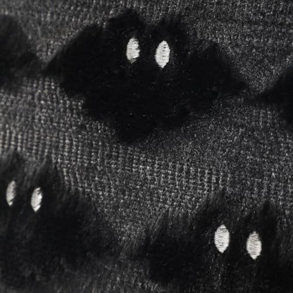 Halloween Pillow Covers 18x18 Inch - Black Bat Embroidery, Pack of 2 - Variation: Black1