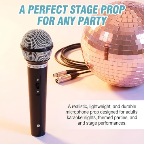 Plastic Microphone Prop - Fake Handheld Studio Mic for Cosplay & Decor