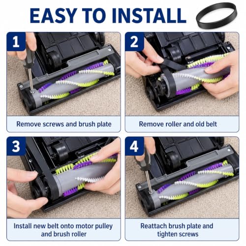 Vacuum Belt Set for Bissell Upright Floor Cleaners - 5 Pack Replacement Belts