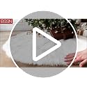 Upgraded White Faux Fur Christmas Tree Skirt - 60 Inch Plush Xmas Base Cover