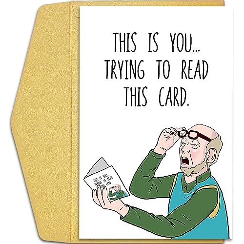 Funny Birthday Card for Dad Grandpa Husband Old Age Gift - Father's Day Card for Him