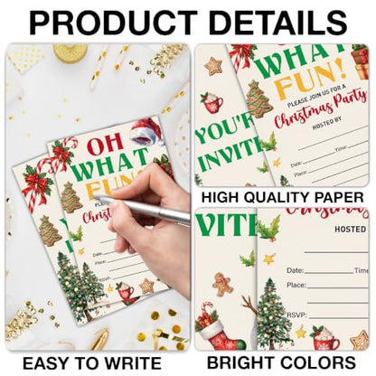 Winter Party Invitations Christmas Party Invitations YO11 Set of 20 Cards & Envelopes