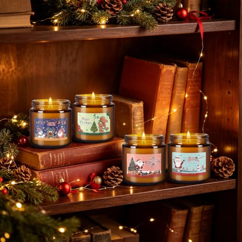12pcs Holiday Scented Candles Set with Red & Green Variations Christmas Calendar Gift