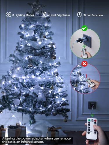 165FT Connectable LED Rope Lights with Remote Control - Cool White